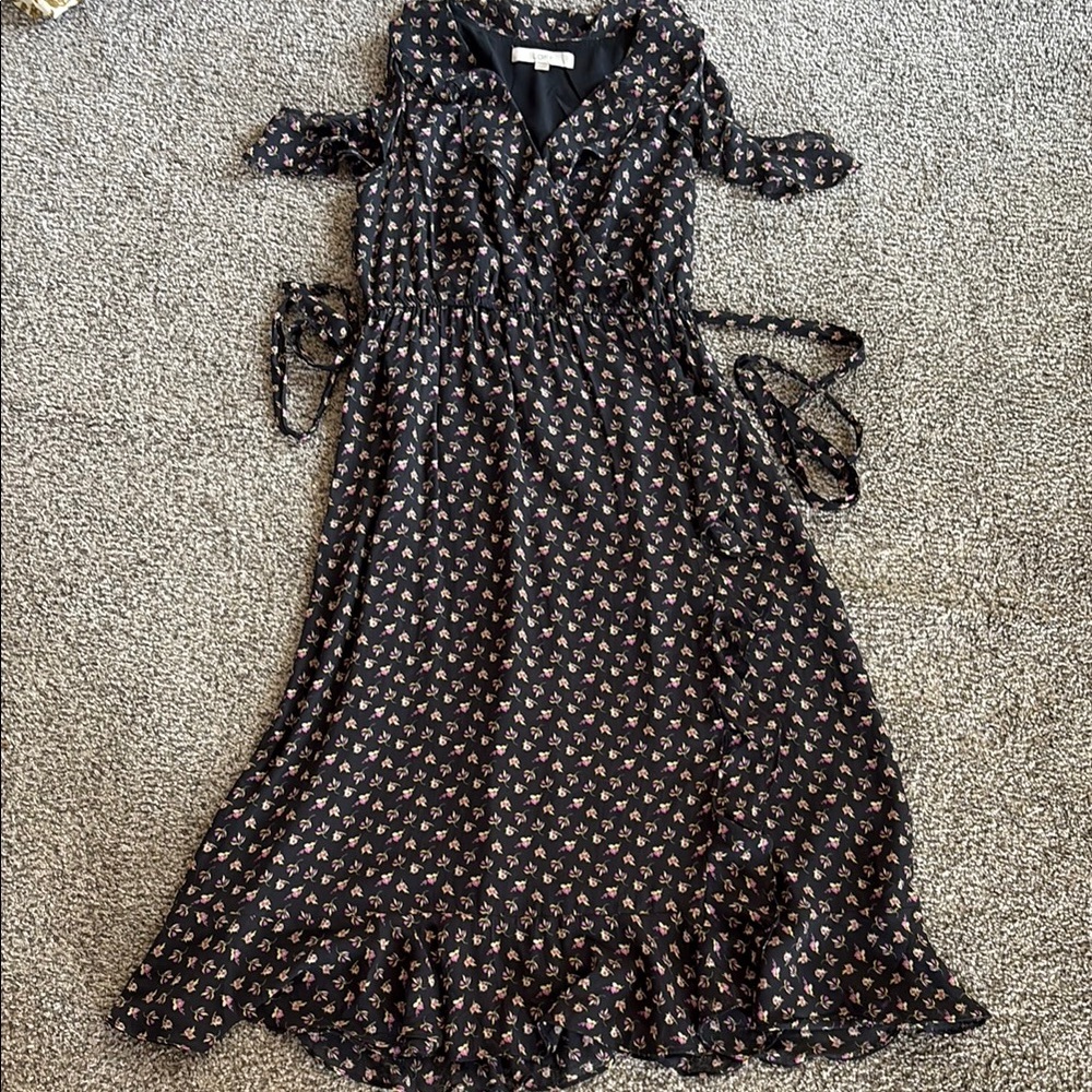 Black Floral Women's Dress